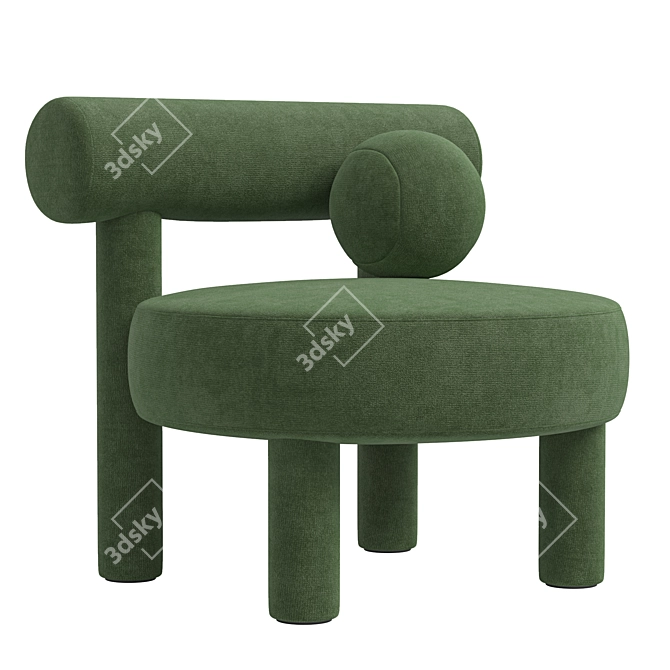 Sleek Gropius Armchair Design 3D model image 2