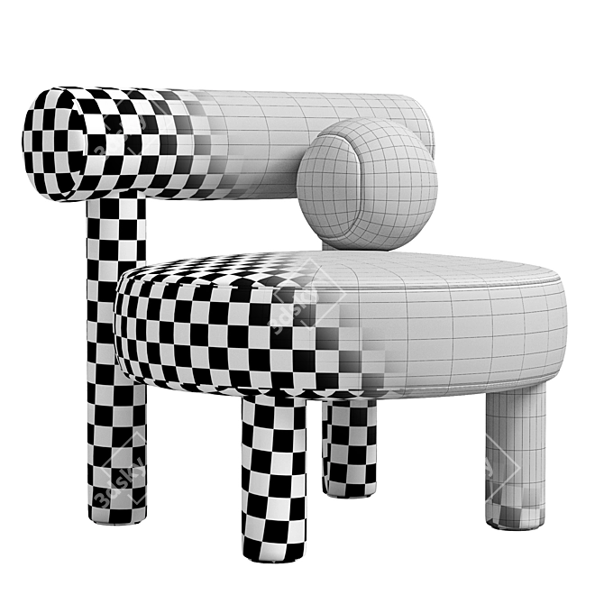 Sleek Gropius Armchair Design 3D model image 4