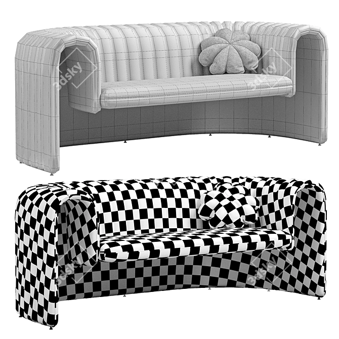 Sleek REMNANT Sofa Design Piece 3D model image 3