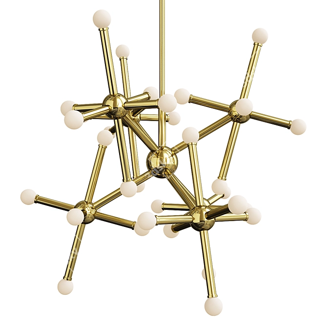 Elegant Jackstone Chandelier - V-Ray 3D 3D model image 1