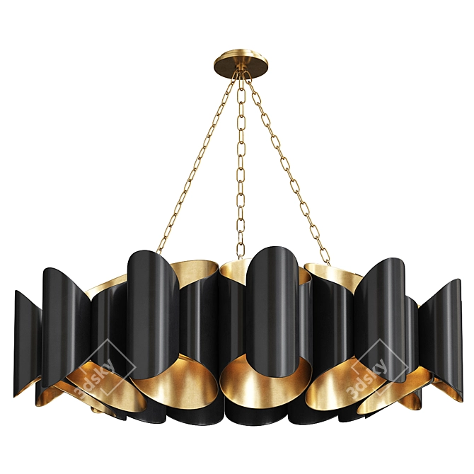 Elegant Hudson Valley Banks Chandelier 3D model image 1