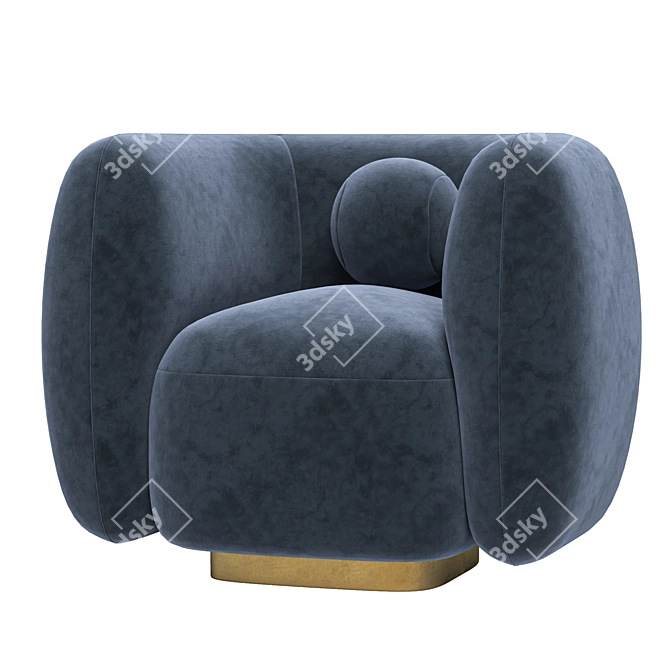Elegant Swivel Chair Roxy 3D model image 3