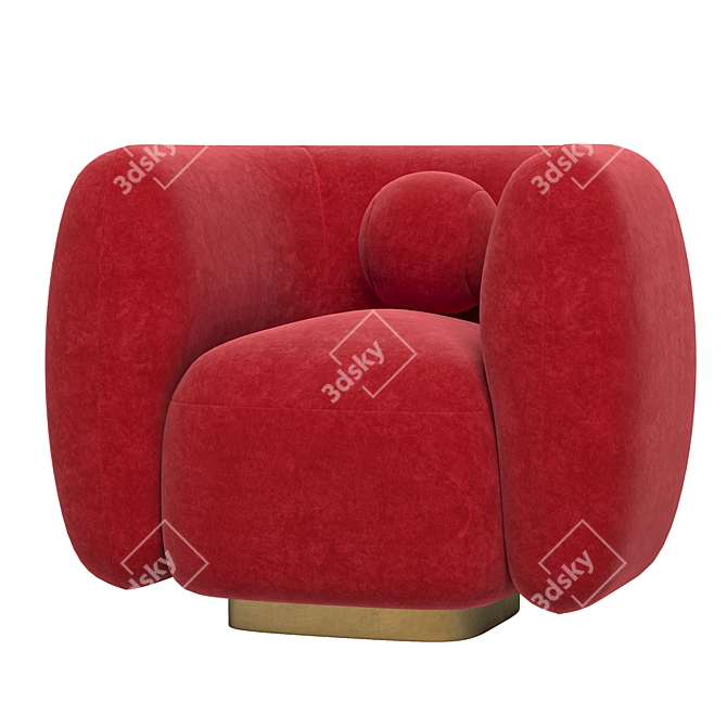 Elegant Swivel Chair Roxy 3D model image 5