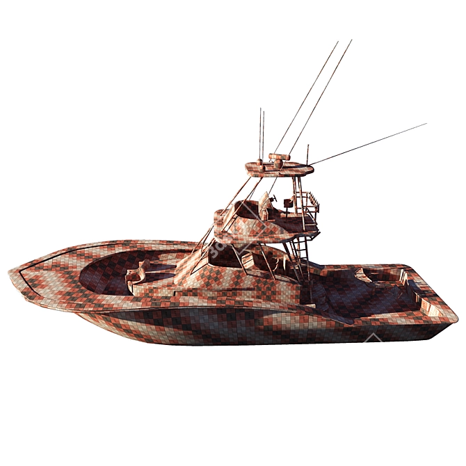 Highly Detailed 3D Boat Model 3D model image 7