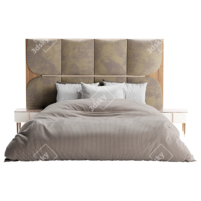 Elegant Sakya Bed 2015 Model 3D model image 3