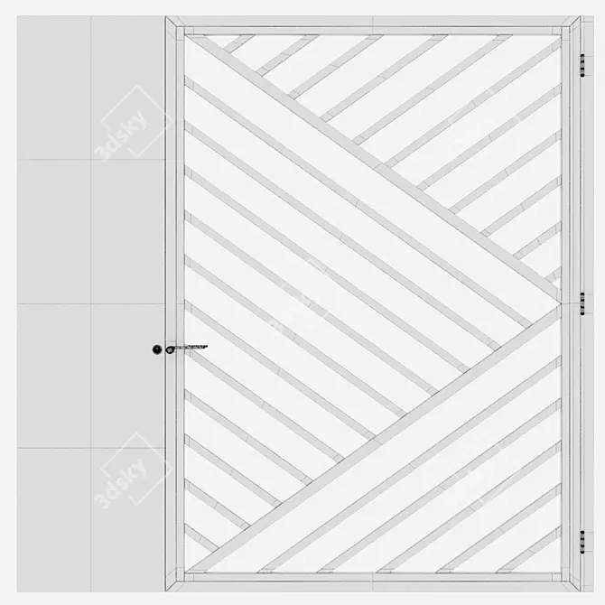 Corona Aluminium Door Model 3D 3D model image 6