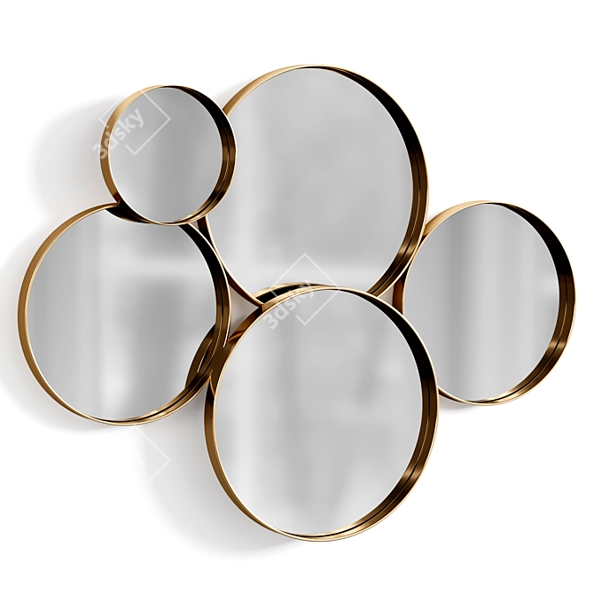 Modern Minimalist Yoko Wall Mirror 3D model image 1
