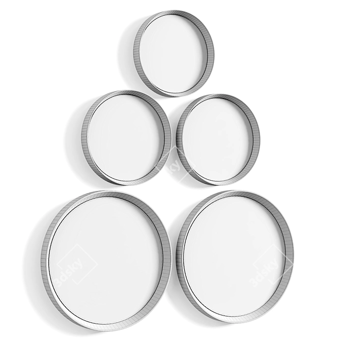 Elegant Mirror Set Burt 3D model image 2