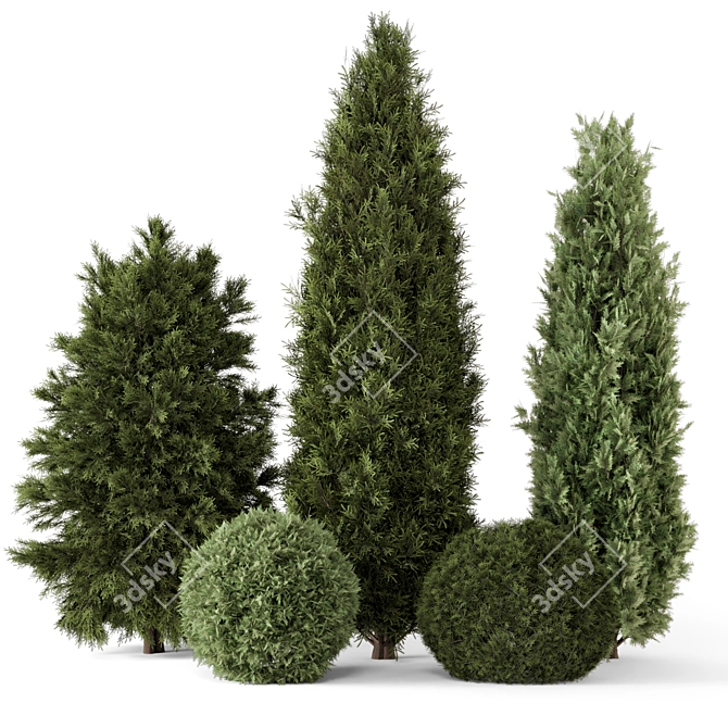 Bush Set 1301 3D Models 3D model image 1