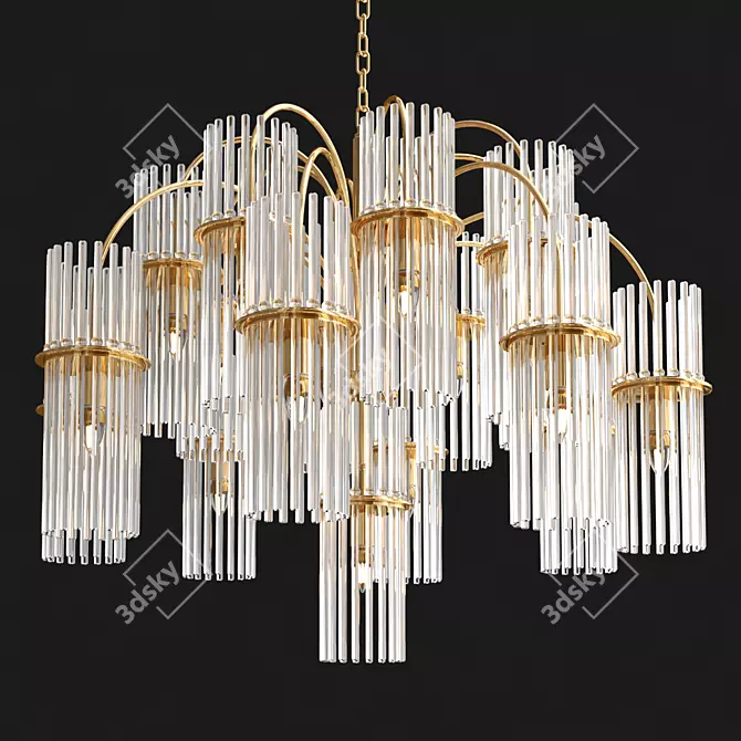 Ritz Crystall Grape Chandelier 3D model image 2