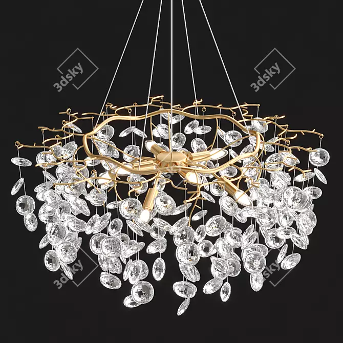 Contemporary 87cm Diameter Jasna Pendant 3D model image 2
