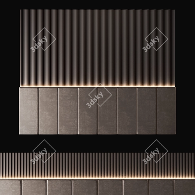 Contemporary Wall Panel Decor 3D model image 1