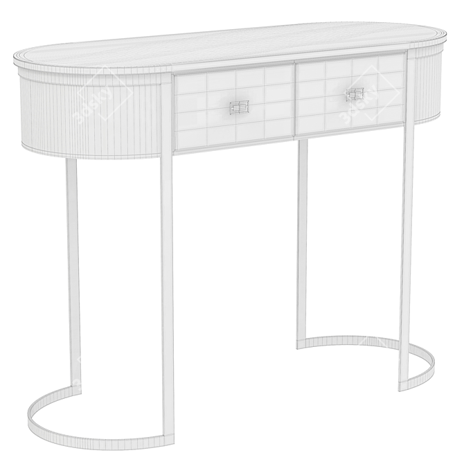 Modern Black Console Table Homary 3D model image 2