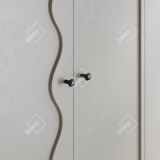 Customizable Wardrobe Wave 3D model image 4