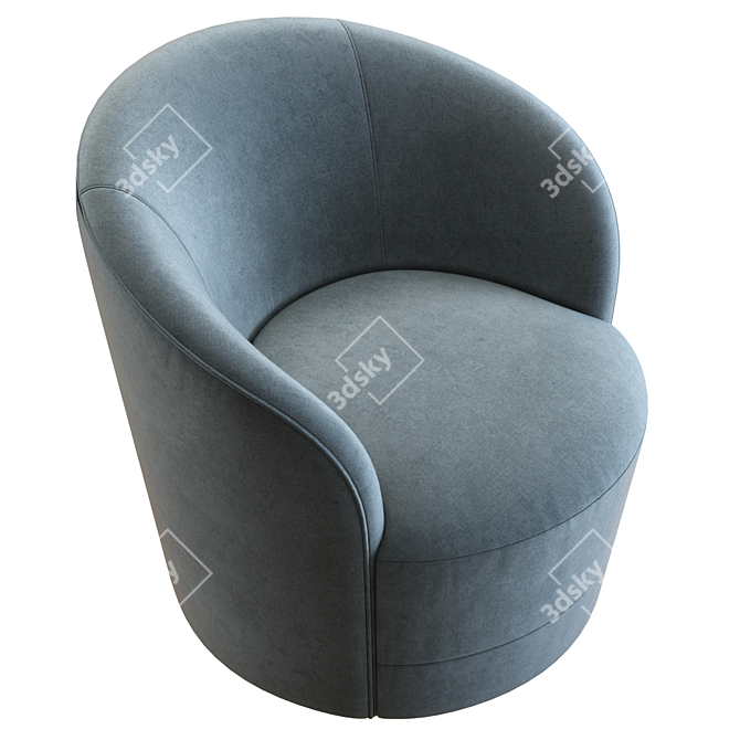 Crate&Barrel Infiniti Swivel Chair Model 3D model image 2