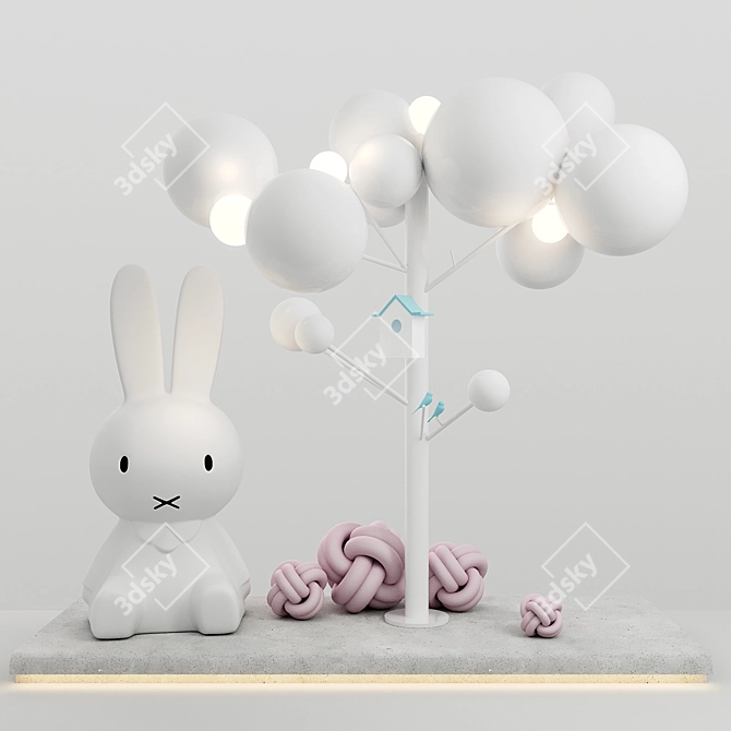 Luminous Bubble Tree Display 3D model image 1