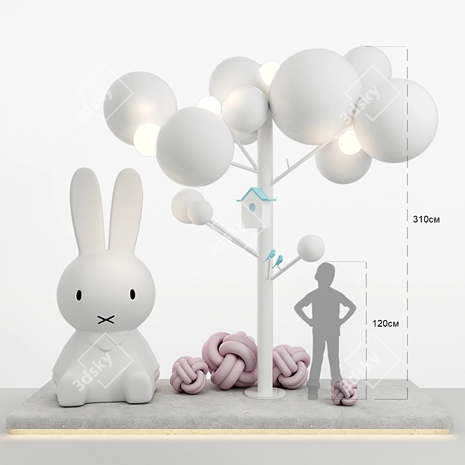 Luminous Bubble Tree Display 3D model image 7