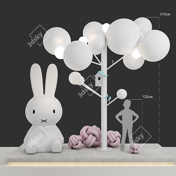 Luminous Bubble Tree Display 3D model image 10