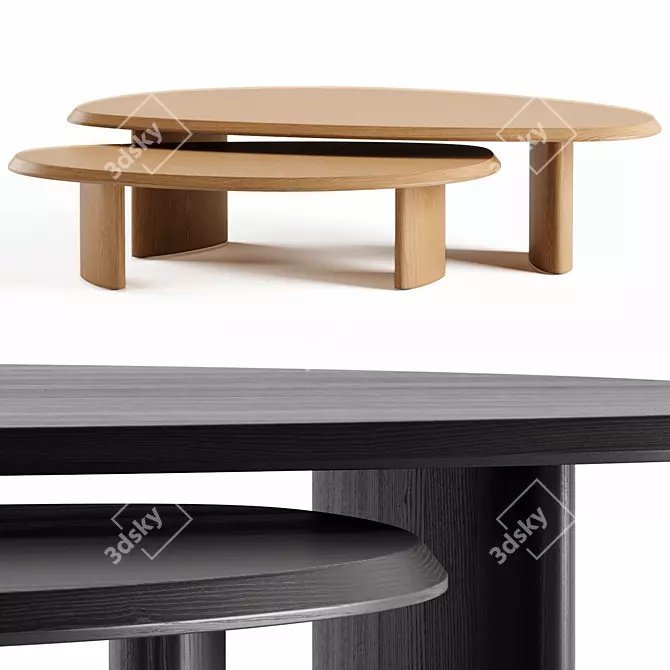 The VESTRY Nesting Tables - Maiden Home 3D model image 1