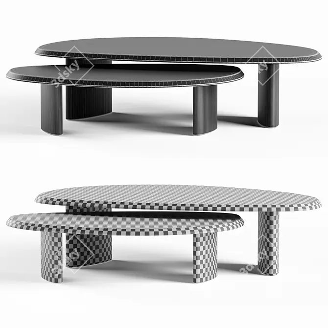 The VESTRY Nesting Tables - Maiden Home 3D model image 5