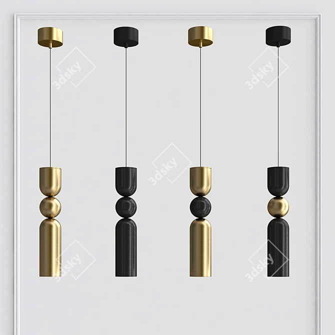Modern Pendant Lamp Niord 3D model image 2