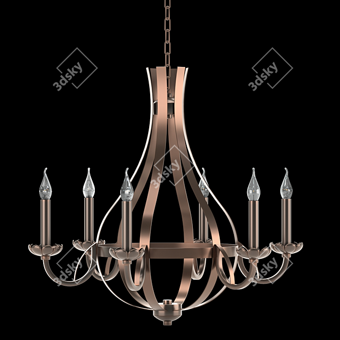 2020 KINK Light 4035/6 Chandelier 3D model image 2