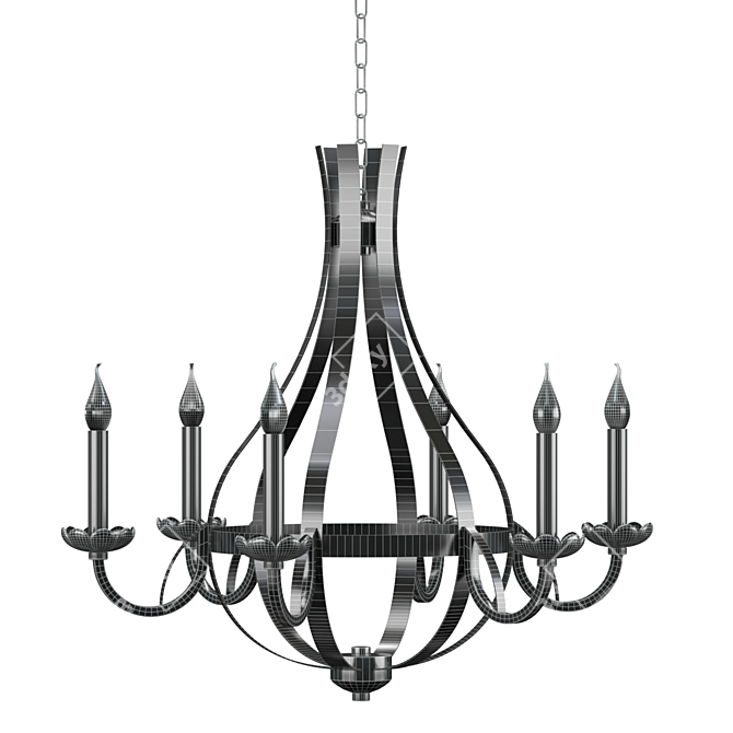 2020 KINK Light 4035/6 Chandelier 3D model image 3