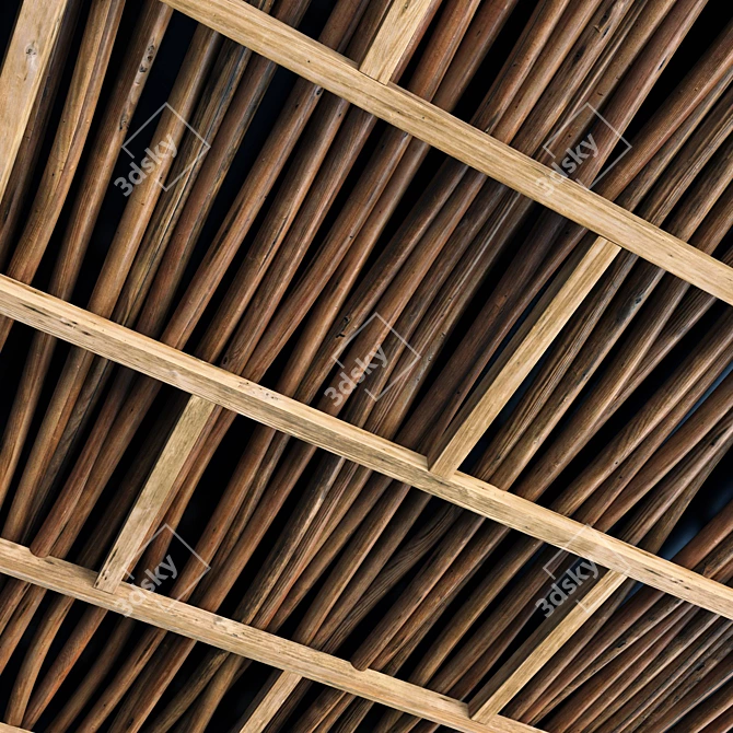 Geometric Ceiling Decor 3D Model 3D model image 1