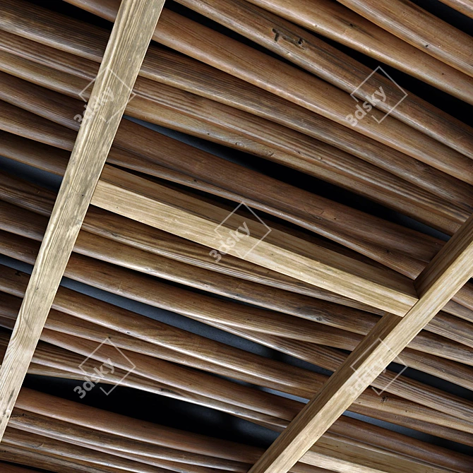 Geometric Ceiling Decor 3D Model 3D model image 2