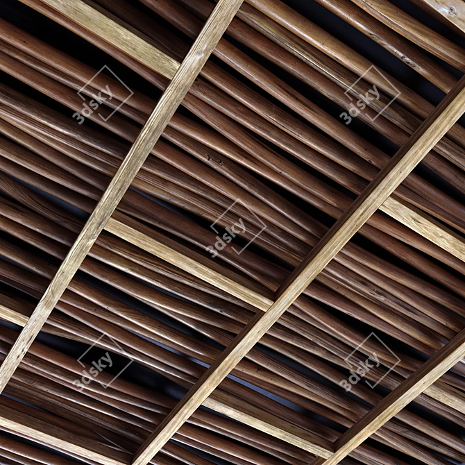 Geometric Ceiling Decor 3D Model 3D model image 4