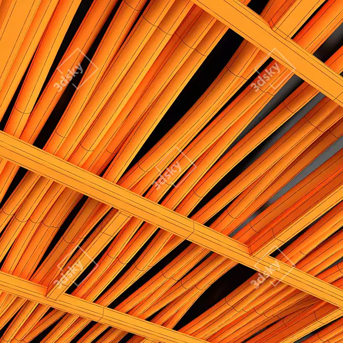 Geometric Ceiling Decor 3D Model 3D model image 7