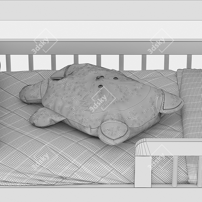 Classic Two-Tiered Bed "Tubi 3D model image 11