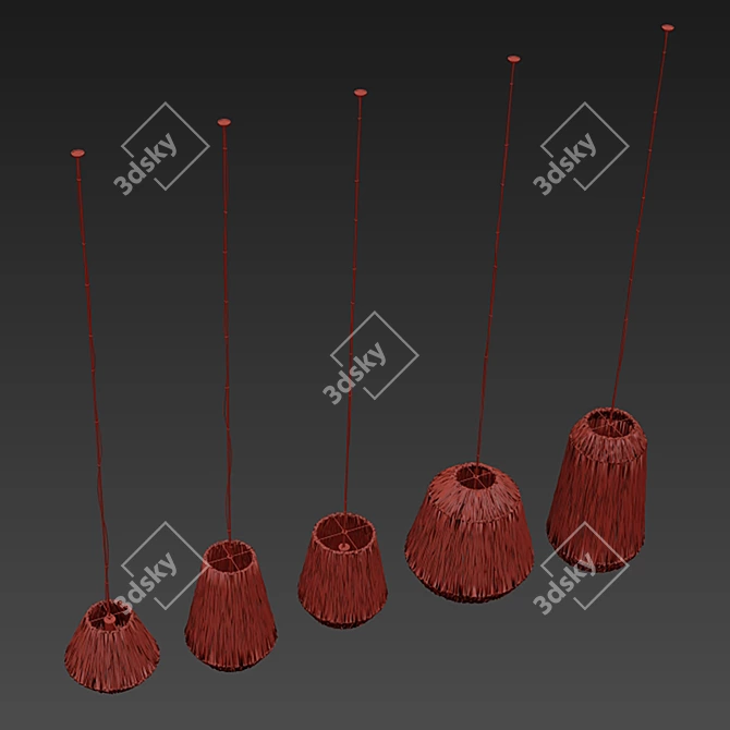 Modern Industrial Lamp 3D Model 3D model image 9