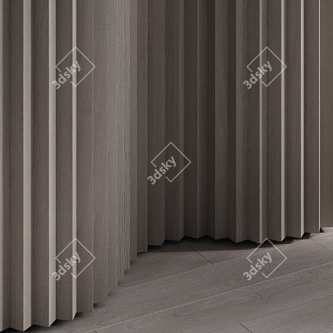 Kushi Wood Wall Panels 3D model image 3