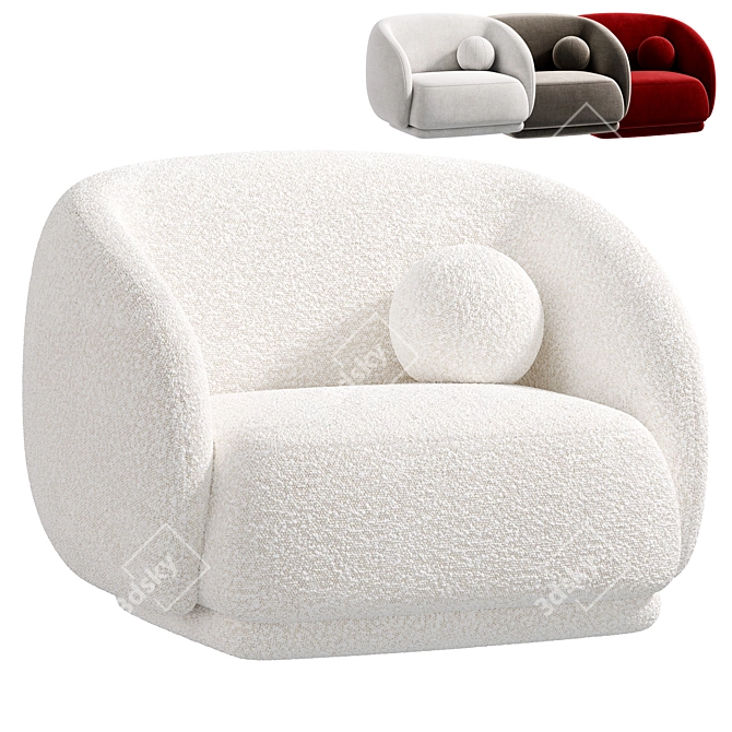 Modern Julep Armchair by Tacchini 3D model image 1
