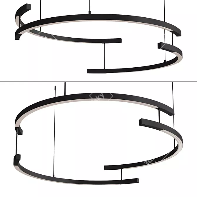 Elegant Maytoni Line Pendant Light 3D model image 1