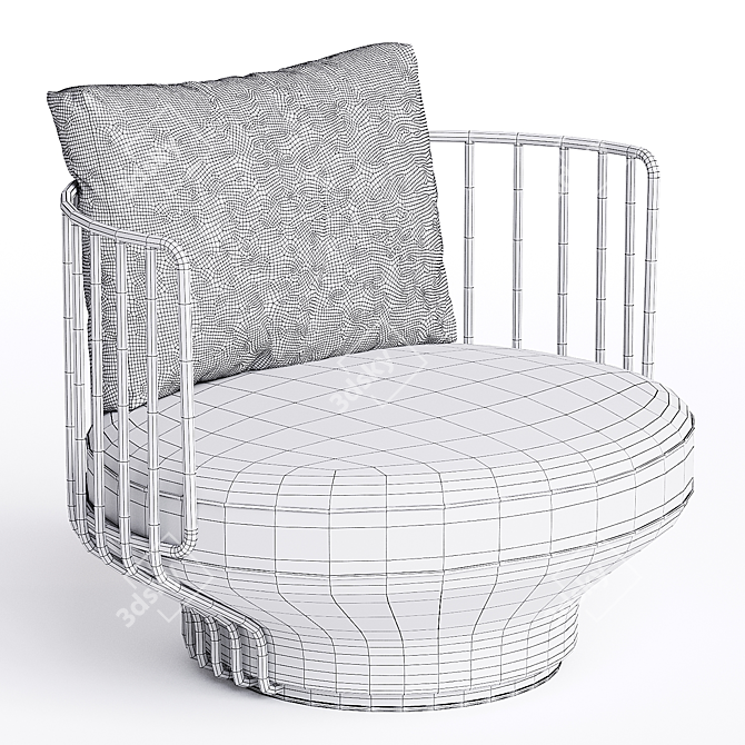  Stylish Paradise Bird Armchair 3D model image 3