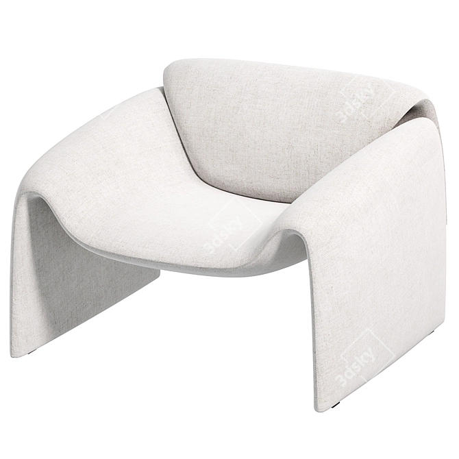 Modern Comfort: Le Club Armchair 3D model image 6