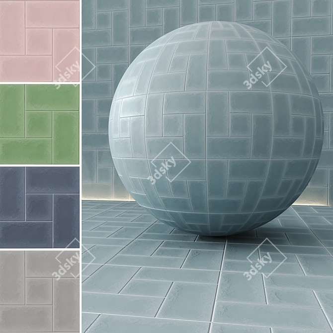 Seamless Tile Material Pack 04 3D model image 1