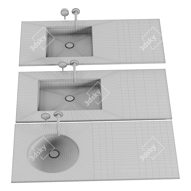 MAREA Built-In Sink Collection 3D model image 5