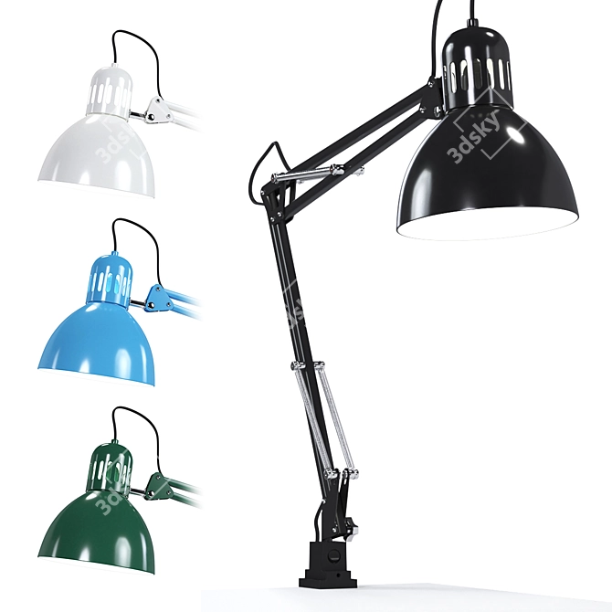 Corona 7 Steel Desk Lamp 3D model image 2