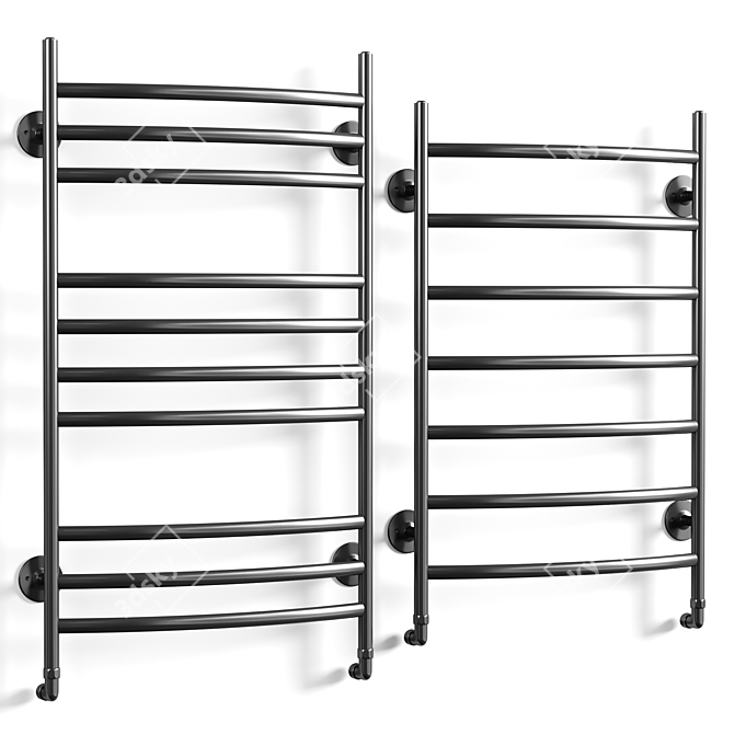 Black Matte Towel Warmer, Domoterm Calypso 3D model image 1