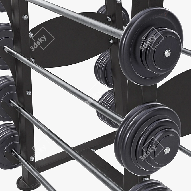 Barbell Set Rack 01: High-Quality 3D Model 3D model image 4