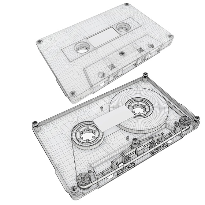 High-quality Cassette Tape 3D Model 3D model image 5