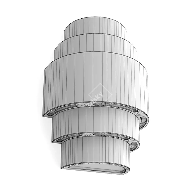Elegant Handan Wall Light 3D model image 2