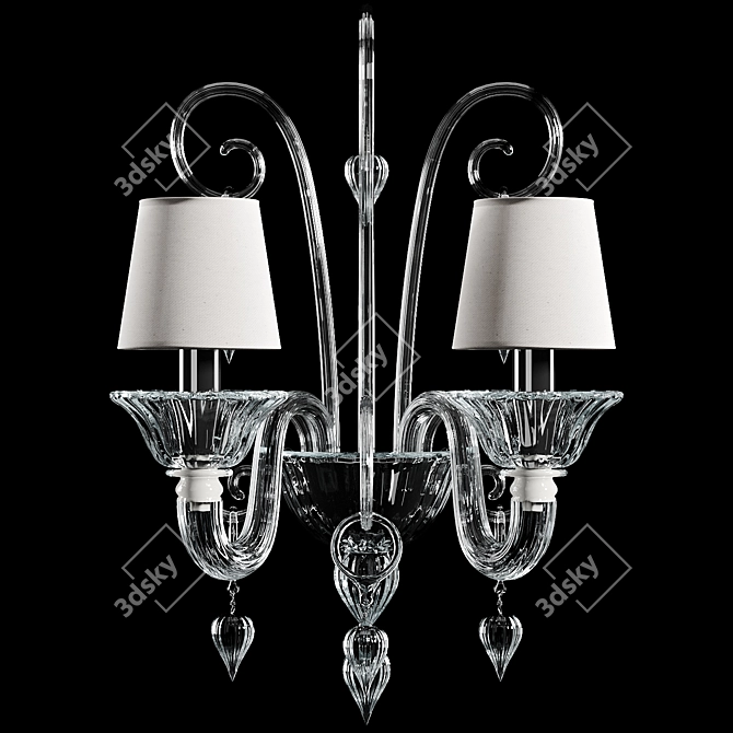 Veronese Cachemire Wall Sconce 2xE14 3D model image 2