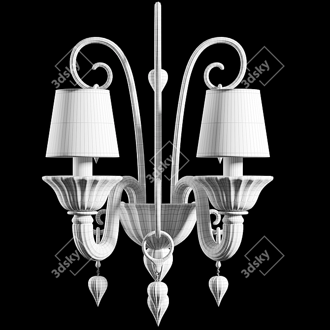 Veronese Cachemire Wall Sconce 2xE14 3D model image 4