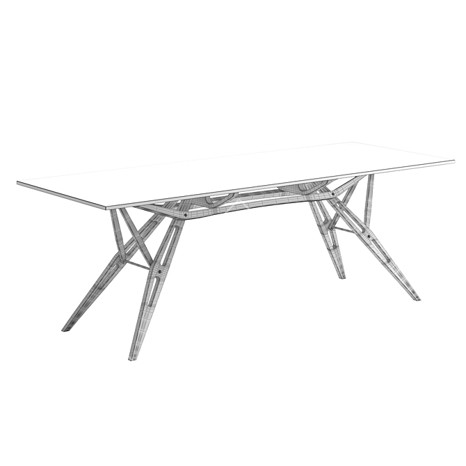  Dynamic Glass Top Table 3D model image 3