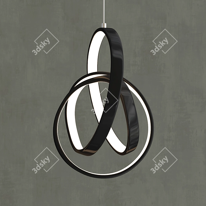 Sleek LED Pendant Light Solution 3D model image 3