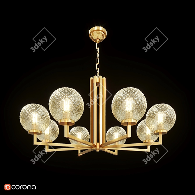 Radiant Glass Chandelier Collection 3D model image 4